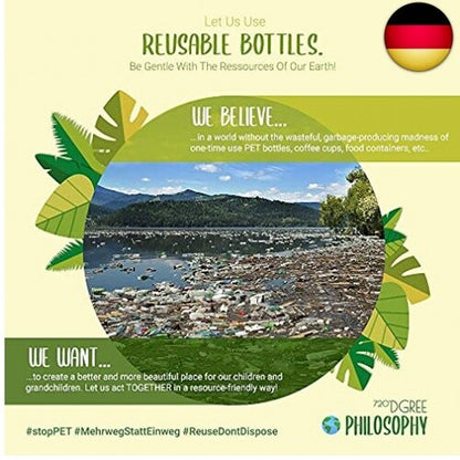 720°DGREE Thermoskanne Mit Becher 700Ml ?Follow? - 3 Größen, 12H Heiß, 24H Kalt,