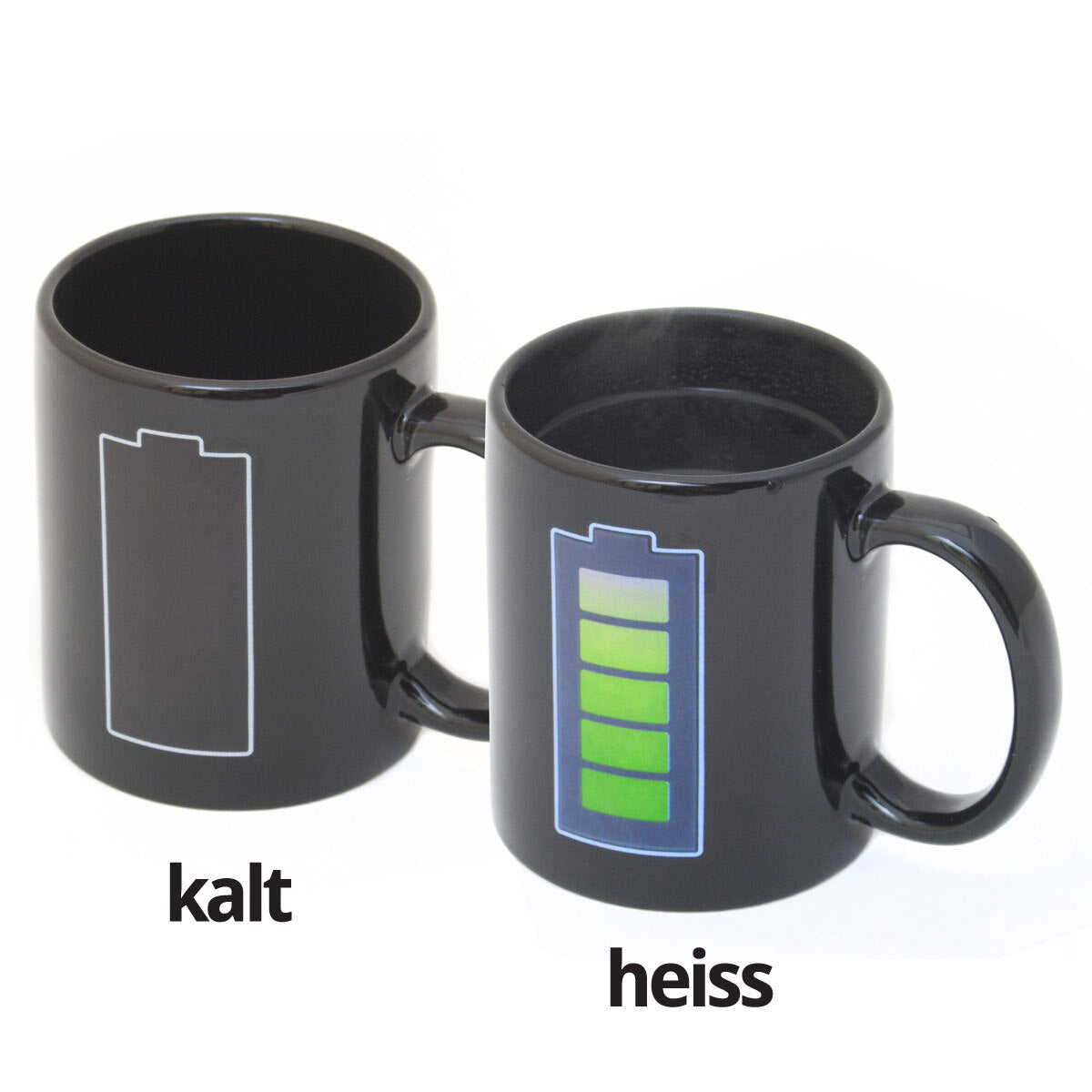Batterie Tasse Mit Thermoeffekt Thermo Akku Kaffeetasse Wärmeeffekt Farbwechsel!