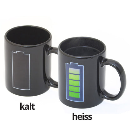 Batterie Tasse Mit Thermoeffekt Thermo Akku Kaffeetasse Wärmeeffekt Farbwechsel!