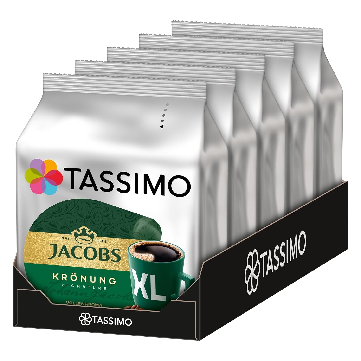 Tassimo Kapseln Jacobs Krönung XL, 5 X 16 Pads, 80 Kaffeekapseln