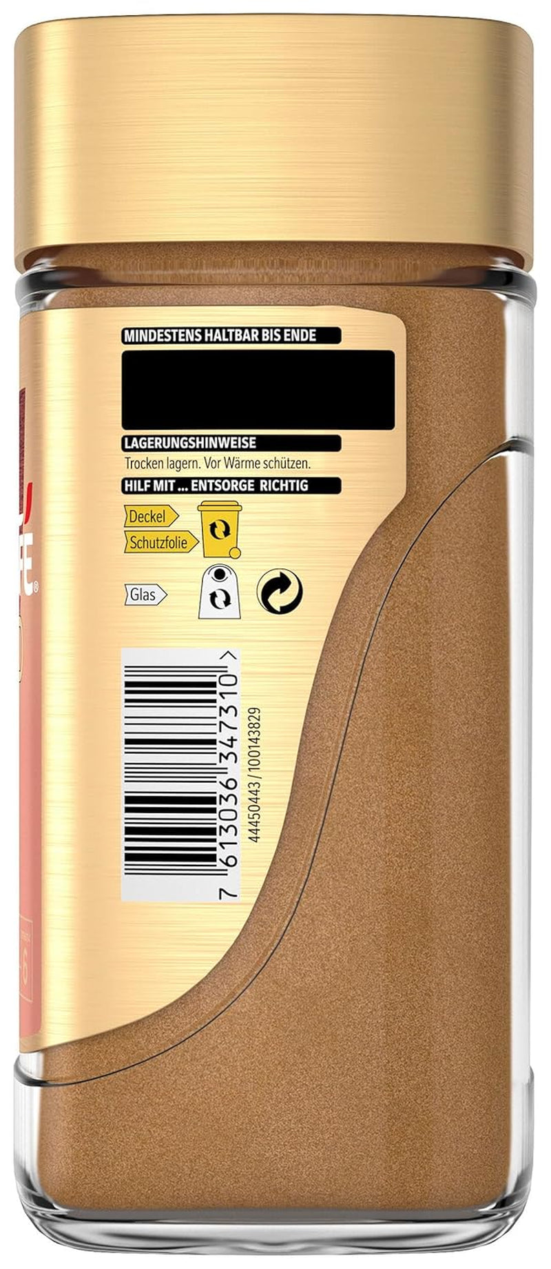 NESCAFÉ GOLD Crema, Löslicher Bohnenkaffee, Instant-Kaffee Aus Erlesenen Kaffeebohnen Mit Samtiger Crema, Koffeinhaltig, 200G