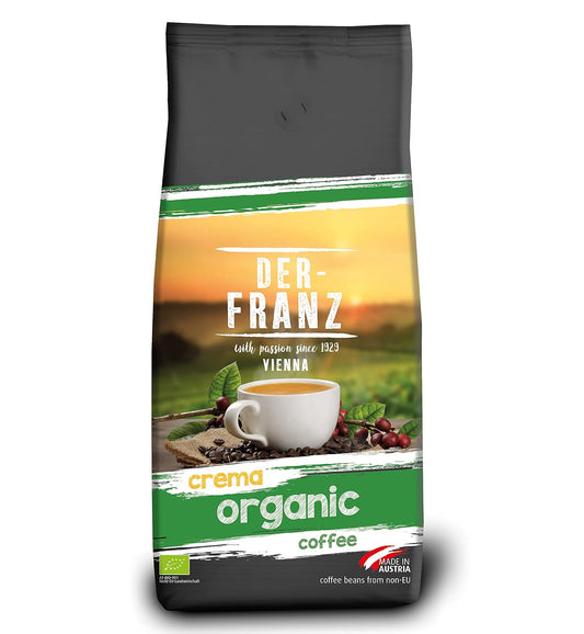 Der-Franz Crema Bio Kaffee, Ganze Bohne, 1000 G