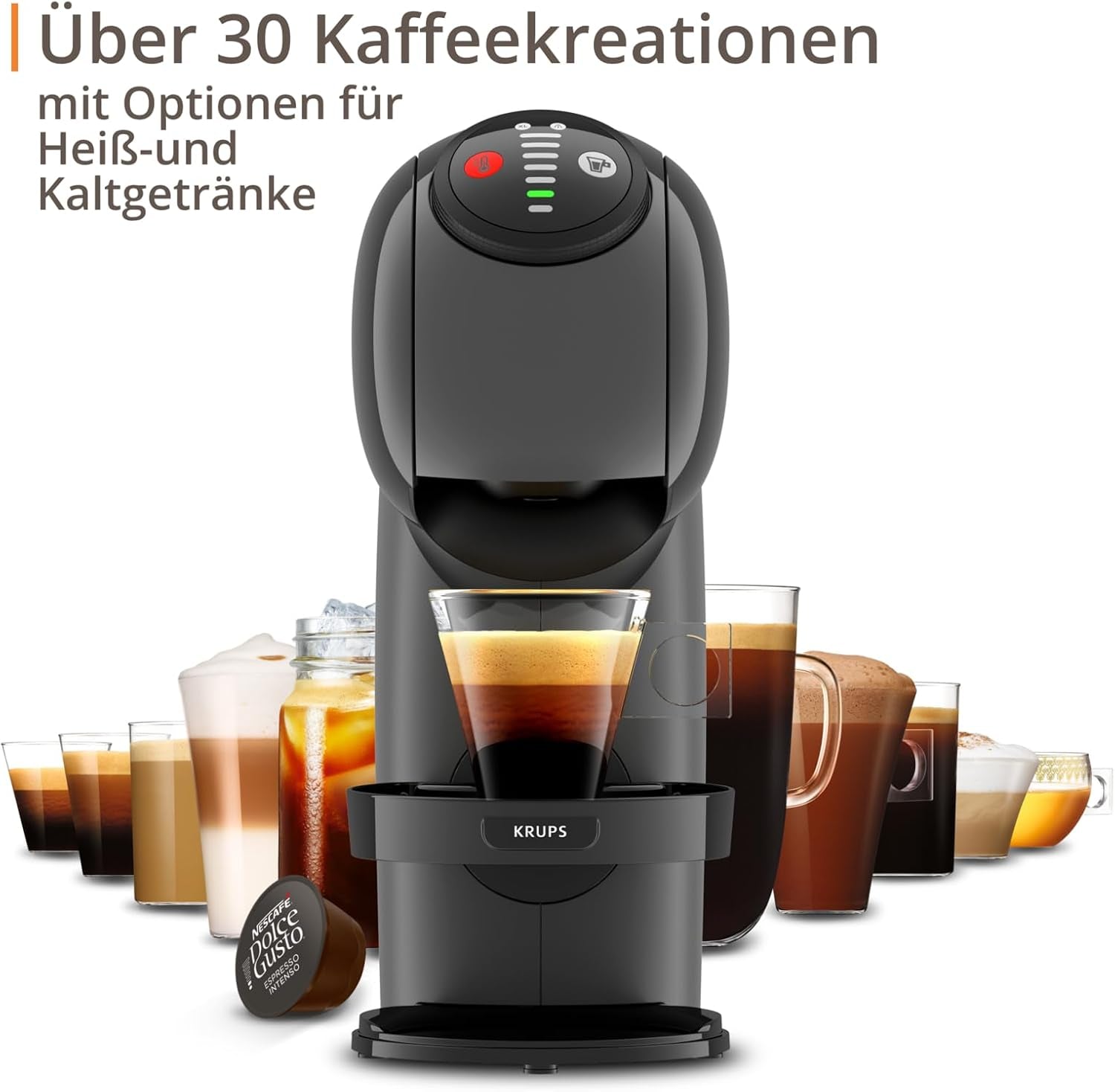 Nescafé Dolce Gusto Genio S Automatische Kapselmaschine by KRUPS, Anthrazit