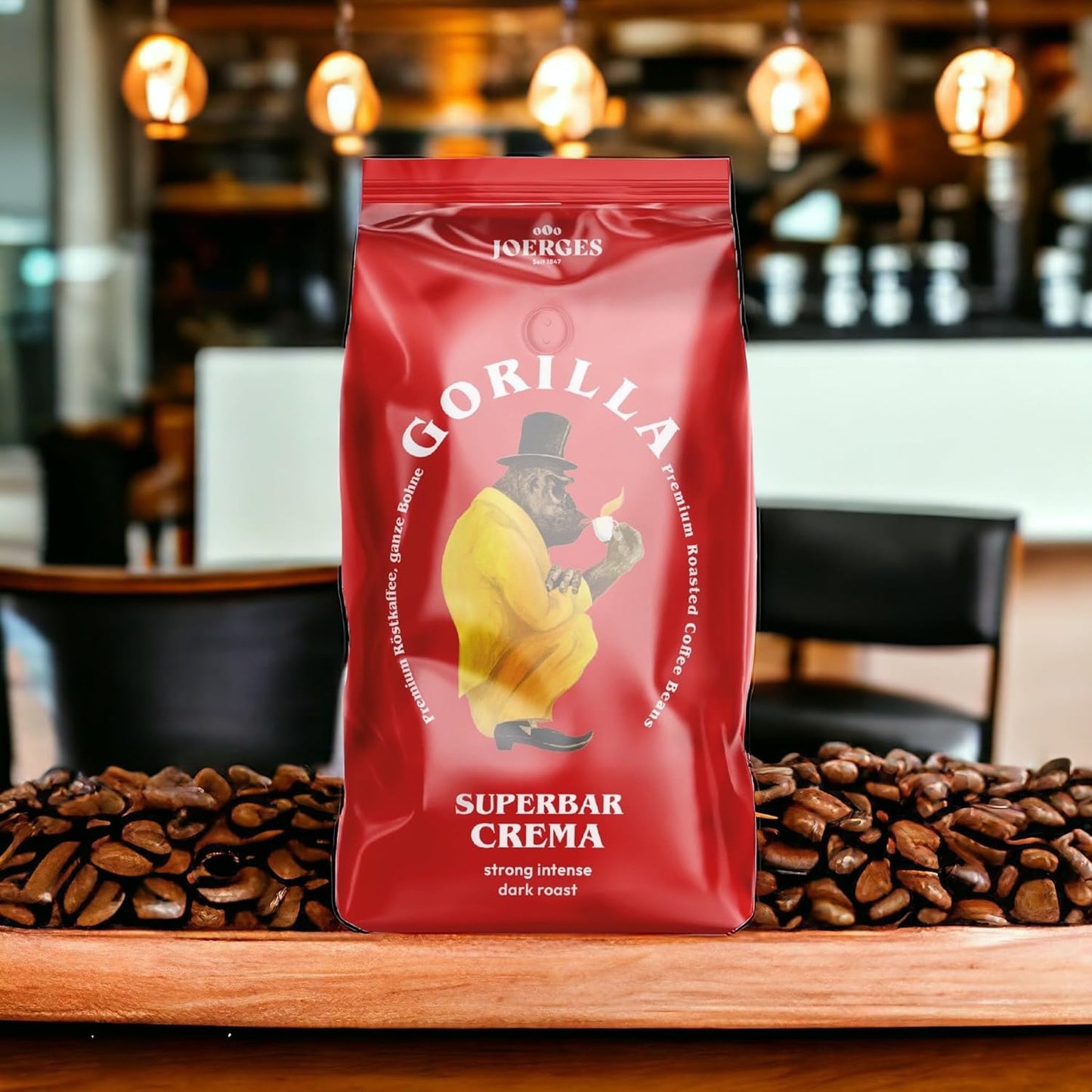Joerges Espresso Gorilla Super Bar Crema, 5Er Pack (5 X 1 Kg) Kaffeebohnen