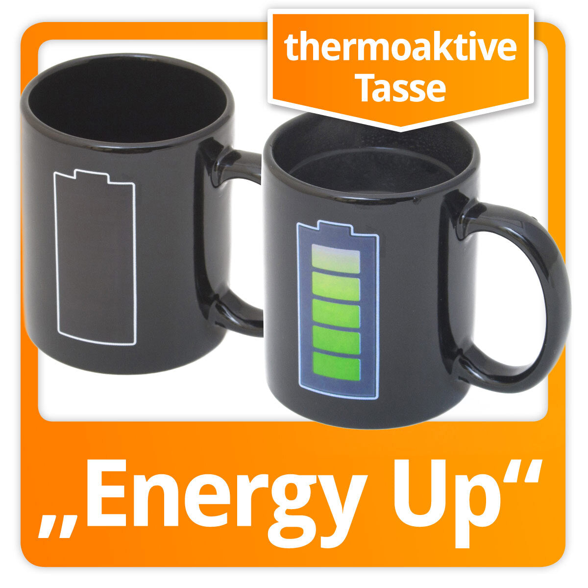 Batterie Tasse Mit Thermoeffekt Thermo Akku Kaffeetasse Wärmeeffekt Farbwechsel!