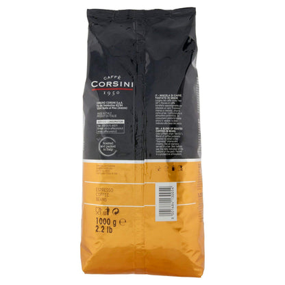 Caffè Corsini in Grani Espresso, 1Kg. Auswahl Von Kaffeebohnen Für Eine Mischung Mit Intensivem Und Cremigem Geschmack