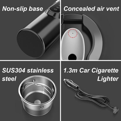 12V 24V Auto Heizbecher Reise Heizung Tasse Kaffee Wasserkocher Becher LCD 500ML
