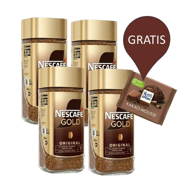 NESCAFE Gold Original Löslicher Kaffee 4X 200G Instantkaffee