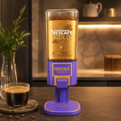 Kaffee Dispenser Compatible with Nescafé Gold 200G Glass, 3D Druck Kaffeedosierer, Küchen Organizer, Kaffee Ecke Deko