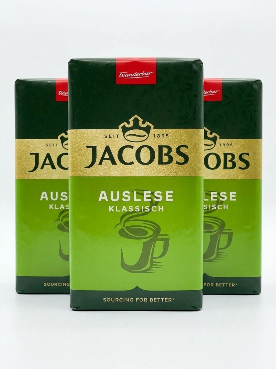 3x 500g Jacobs Filterkaffee Auslese Klassisch gemahlen mittlere Röstung