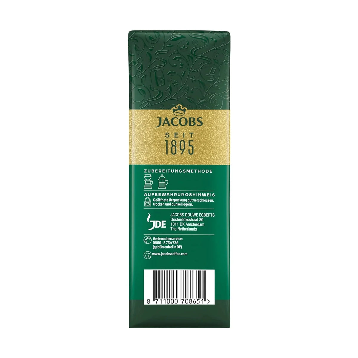 Jacobs Krönung Gemahlen 12X500G – 100% Arabica-Kaffee