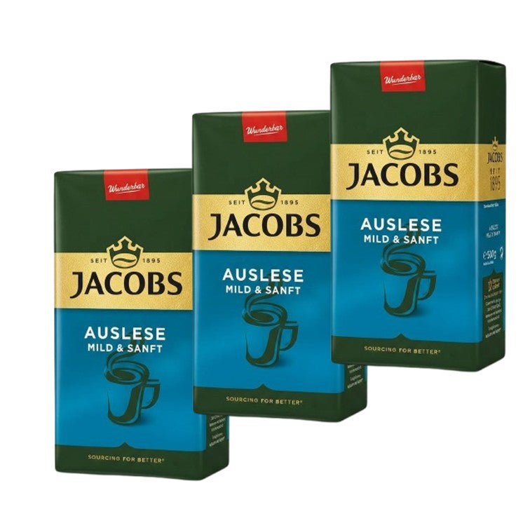 Jacobs Mild &amp; Sanft Gemahlener Röstkaffee – 3er-Pack (3 x 500 g)