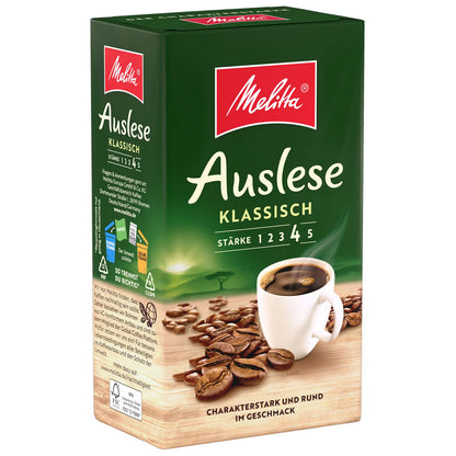 Melitta Auslese Filter-Kaffee 12 X 500G, Gemahlen, Pulver Für Filterkaffe