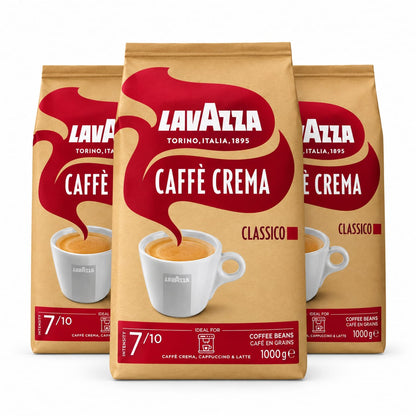 Lavazza, Caffe Crema Classico 3x 1kg Kaffeebohnen