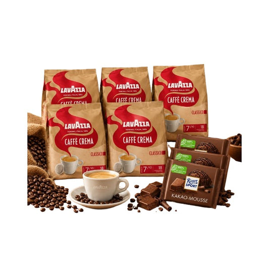 Lavazza Classico 5x 18 Kaffeepads + 3 Schokoladen – Geschenk für Freunde