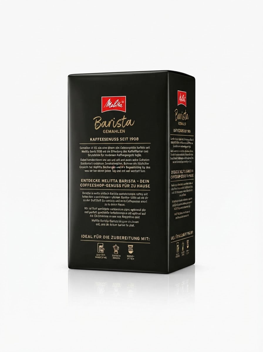 Melitta Barista Röstkaffee Gemahlen 500g Vollmundiger Kaffee Nuss Nougat