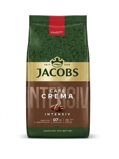 Teilen JACOBS Expertenröstung Crema Intensiv 1000g Ganze Bohnen Kaffee Intensität 7/10