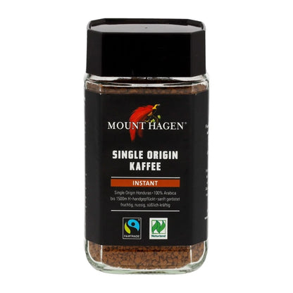 5x 100g Single Origina Kaffee FairTrade - instant Glas 100g | MOUNT HAGEN