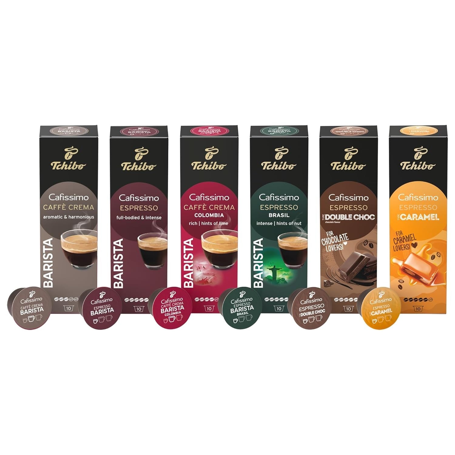 Tchibo Cafissimo Probierset Premium Edition Caffè Crema Und Espresso, 60 Stück