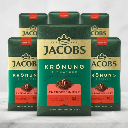 6x 500g JACOBS Filterkaffee Krönung-Entkoffeiniert Mittlere Röstung